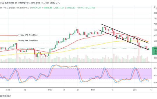 Bitcoin (BTC/USD) Price Lowers, Averaging $45,000 Support Level