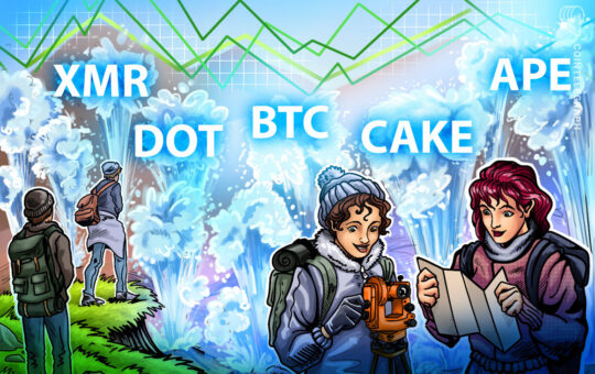 BTC, DOT, XMR, APE, CAKE