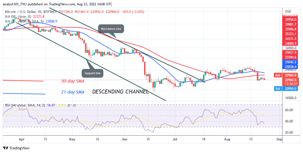 Bitcoin Price Prediction for Today August 23: BTC Price Holds in a Range between $20K and $22K