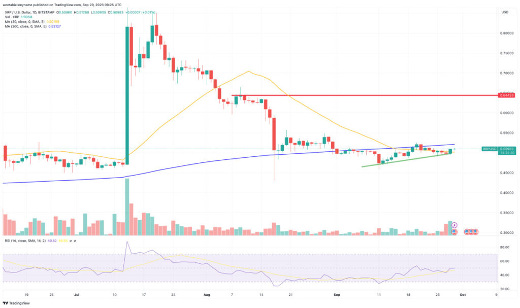 Ripple Price Prediction as XRP Market Cap Grows 2%. Strong October Ahead?