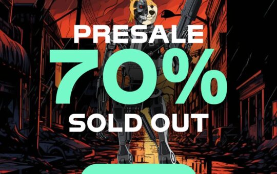 Memeinator’s presale moves swiftly, with 70% of allocated tokens now sold