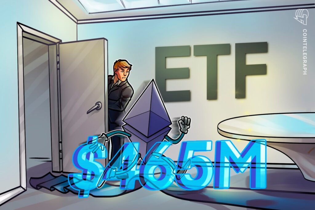 Spot Ether ETFs See Record $465M Daily Outflow
